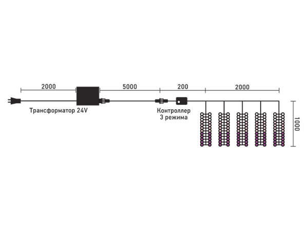 Светодиодная бахрома Laitcom ESI320-SH10-1WB