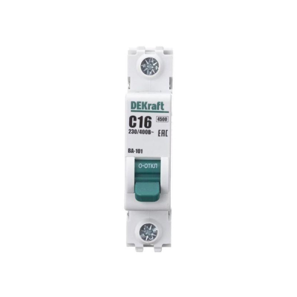 Выключатель автоматический модульный 1п C 16А 4.5кА ВА-101 DEKraft 11054DEK
