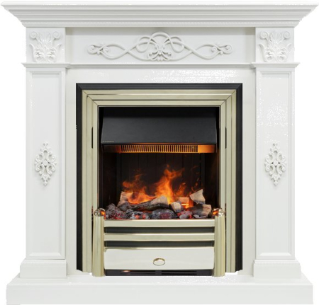 Dimplex Каминокомплект Derby - Белый дуб с очагом Cavendish