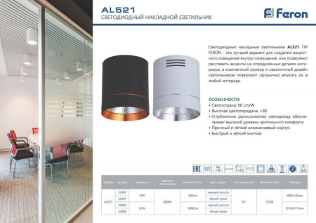 Накладной светильник Feron 32466