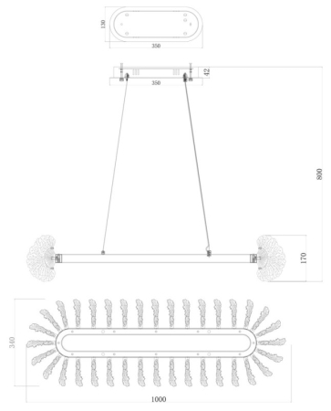 Подвесная люстра Fluorite FL1094-8PO