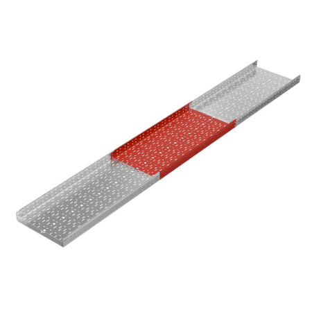 Лоток листовой перфорированный 500х80 L2500 1.5мм "Быстрый монтаж ПЛЮС" LPplus80-500-1.5-2500 КМ PL9326