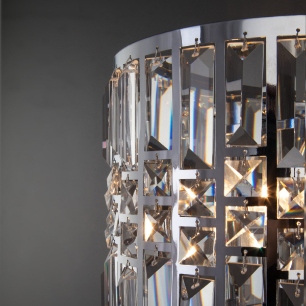 Бра Eurosvet 10116/2 хром/прозрачный хрусталь Strotskis