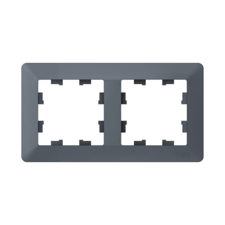 Рамка 2-м AtlasDesign Air грифель/дым. черн. SE ATN220702