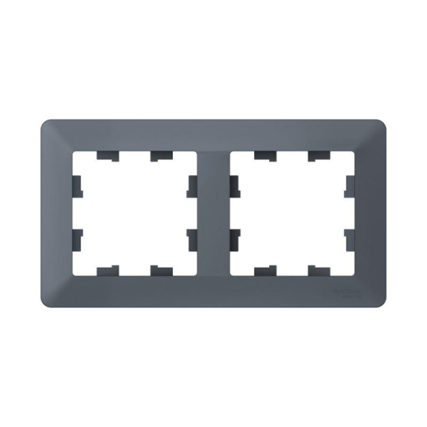 Рамка 2-м AtlasDesign Air грифель/дым. черн. SE ATN220702