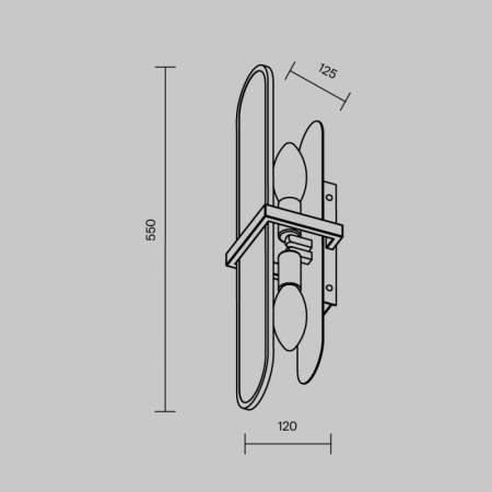 Бра Maytoni MOD099WL-02G