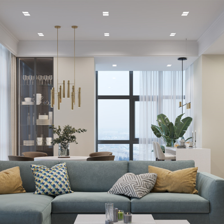 MAIA 80 DUO FLAT Встраиваемый потолочный гипсовый светильник