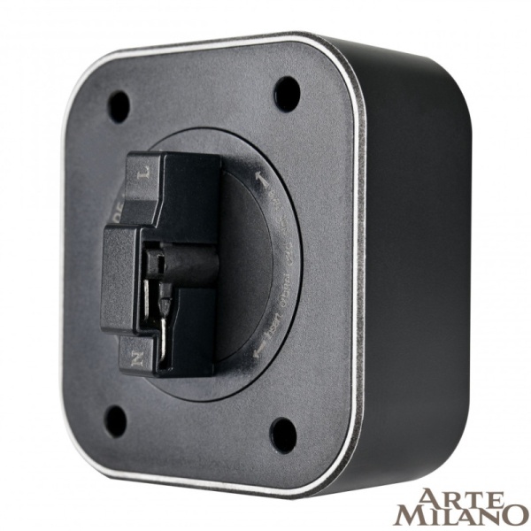 Трековая система розеток Arte Milano 380022TLS/LWS Black