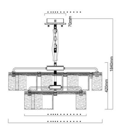 Подвесная люстра Fluorite FL1104-10P