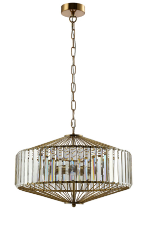 Подвесная люстра Crystal Lux FIESTA SP5 BRASS/TRANSPARENTE