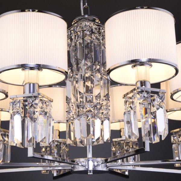 Подвесная люстра Eurosvet 10099/8 хром/хрусталь