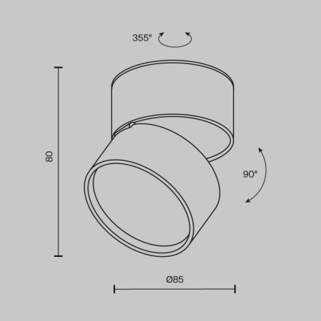 Накладной светильник Maytoni Technical C024CL-12W4K-W-1