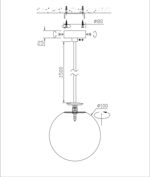 Подвесной светильник Fluorite FL1048-1PS