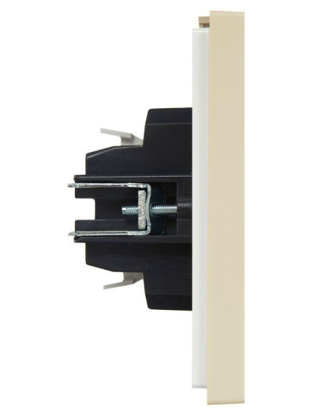 Выключатель 2-кл. СП FORTE&PIANO 10А FP406 с индикацией ваниль IEK FP-V20-1-10-1-K10