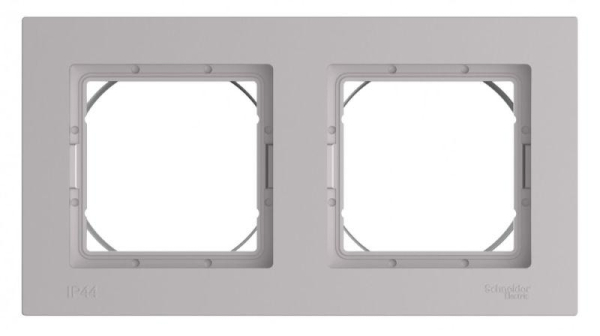 Рамка 2-пост. AtlasDesign Aqua IP44 алюм. SE ATN440302