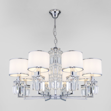 Подвесная люстра Eurosvet 10099/8 хром/хрусталь
