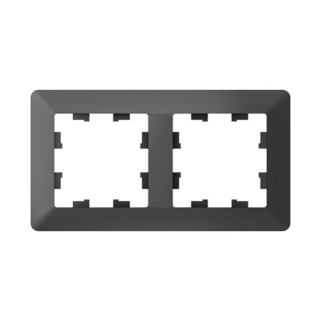 Рамка 2-м AtlasDesign Air базальт/дым. черн. SE ATN221402