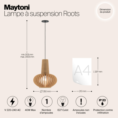 Подвесной светильник Maytoni MOD193PL-01W1