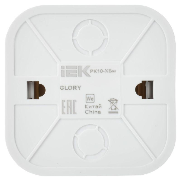 Розетка компьютерная ОП GLORY РК10-ХБм RJ45 кат.5E бел. матов. IEK EKH10-K01M