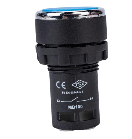 Кнопка нажимная моноблочная 22мм IP 40 1НО EMAS MB100DM