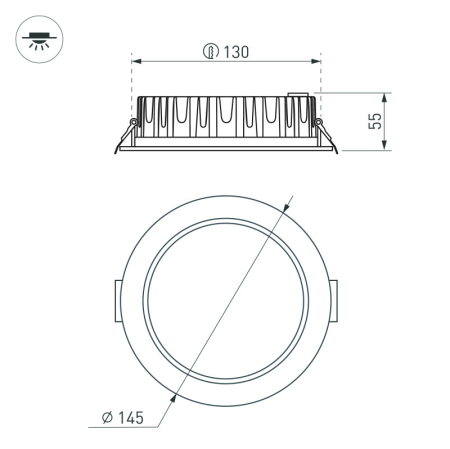 Светильник Downlight Arlight 021068