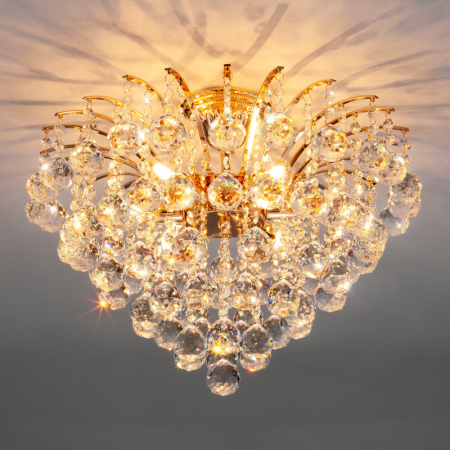 Накладная люстра Eurosvet 3299/6 золото/прозрачный хрусталь Strotskis