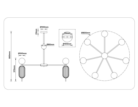 Люстра на штанге Ambrella Light LH53106