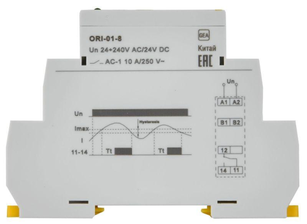 Реле тока ORI 0.8-8А 24-240В AC/24В DC IEK ORI-01-8