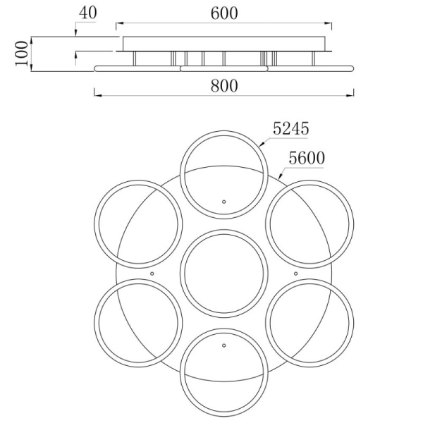 Накладной светильник ARTE Lamp A2500PL-7WH