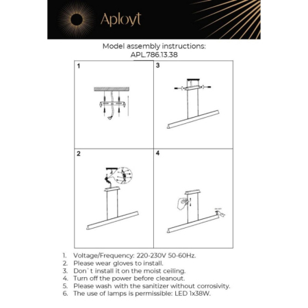 Линейный светильник APLOYT APL.786.13.38