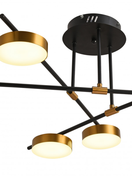 Люстра на штанге Natali Kovaltseva LED LAMPS 81101/6C GOLD BLACK