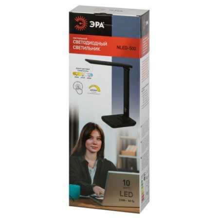 Светильник светодиодный NLED-500-10W-BK настольный черн. ЭРА Б0057193