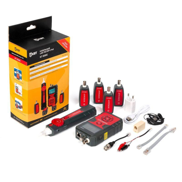 LAN-тестер кабельный с PoE KT 858C PROLINE КВТ 86210