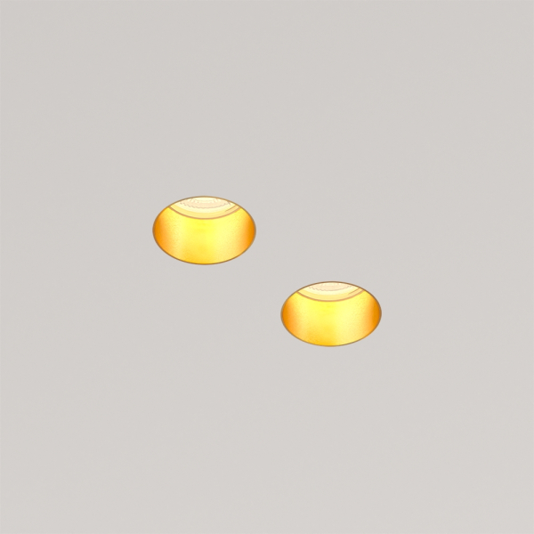 QUASAR 55 DUO BRASS Встраиваемый потолочный гипсовый светильник