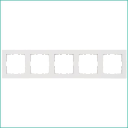 Рамка 5-м G-Classic бел. глянцевый Jasmart G1005W