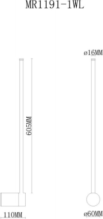 Бра MyFar MR1191-1WL