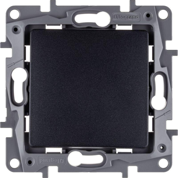 Выключатель 1-кл. СП Etika 10А IP20 250В 10AX авт. зажимы механизм антрацит IEK 672601