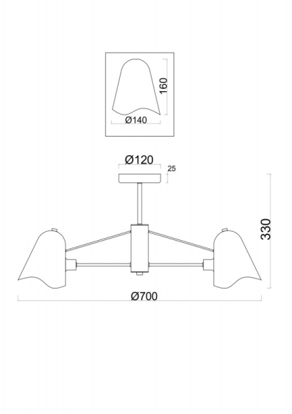 Люстра на штанге Freya FR5037PL-05S