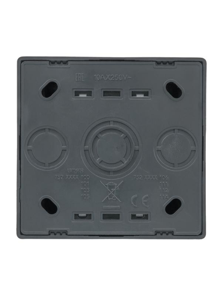 Выключатель 1-кл. ОП LETO графит LEZARD 752-3400-100