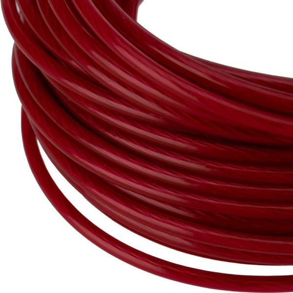 Трос стальной в ПВХ изоляции d2.5мм (уп.20м) красн. REXANT 09-5125-1