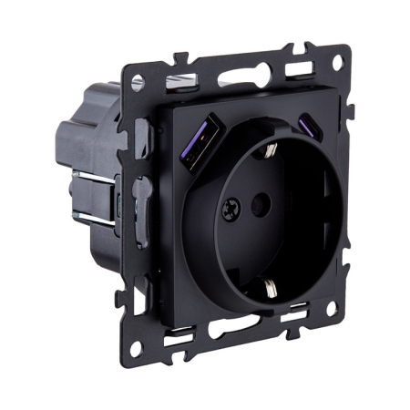 Розетка KOLLINGER AS-016BK