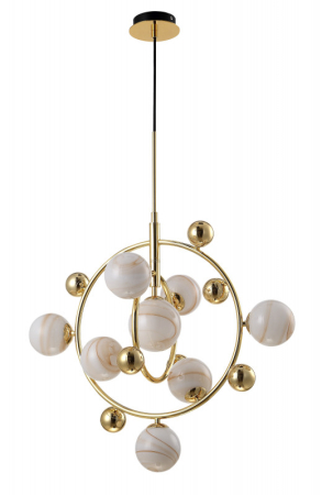 Подвесная люстра Crystal Lux SALVADORE SP8V GOLD