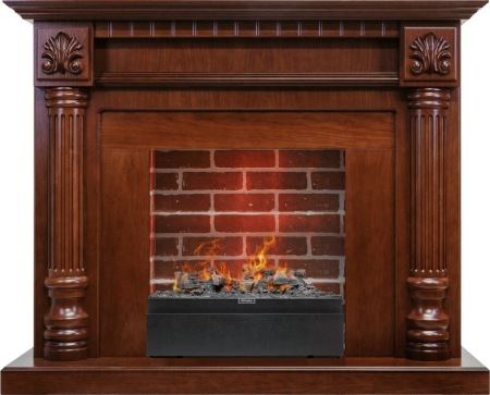 Dimplex Каминокомплект Edinburg - Орех / Кирпич с очагом Juneau