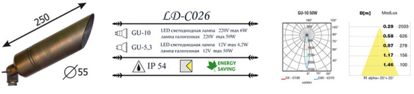 Грунтовый светильник LD-Lighting LD-CO26