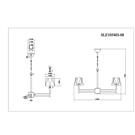Подвесная люстра Evoluce SLE105403-08