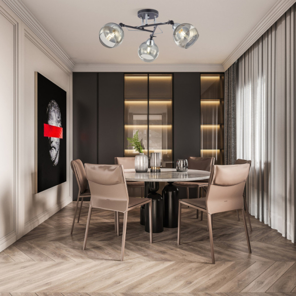 Накладная люстра Arte Milano 323685/3B BK+CR