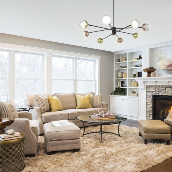 Люстра на штанге Escada 10271/8LED Gold/Copper