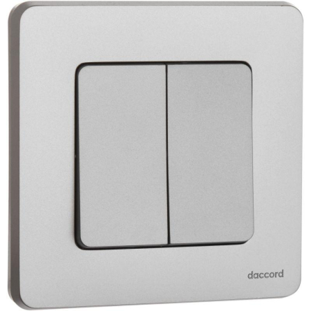 Выключатель 2-кл. Inspiria 10А IP20 250В 10AX механизм алюм. IEK 673622