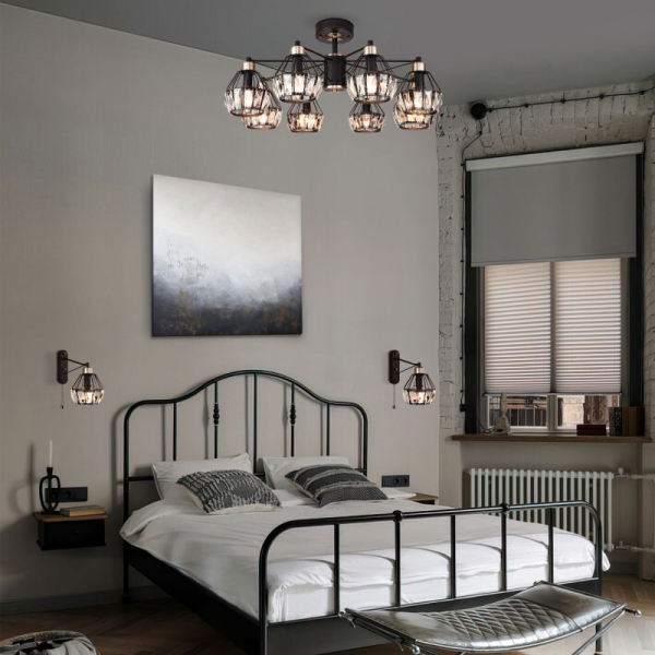 Люстра на штанге Eurosvet 70075/8 черный