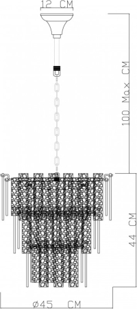 Каскадная люстра Divinare 6005/17 LM-8